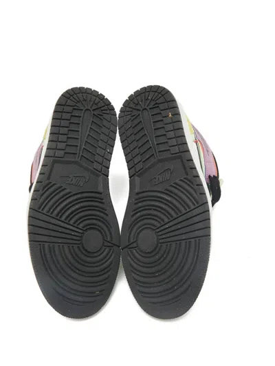 Pre-owned Jordan Air  1 Mid Se Leather Sneakers In White