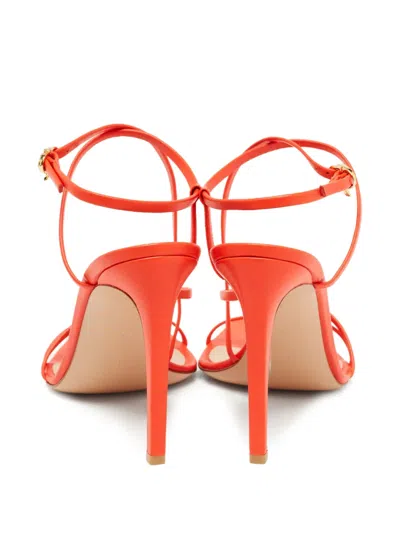 Pre-owned Gianvito Rossi  110mm Manilla Sandals In Orange