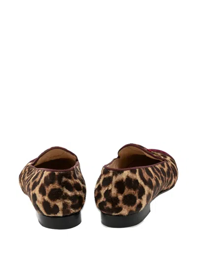 Pre-owned Christian Louboutin Leopard-pattern Slipper In Brown