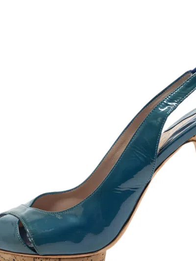 Pre-owned Le Silla 2023 150mm Platform Sandals In Blue
