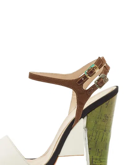 Pre-owned Fendi 110mm Buckle-fastening Sandals In Multi