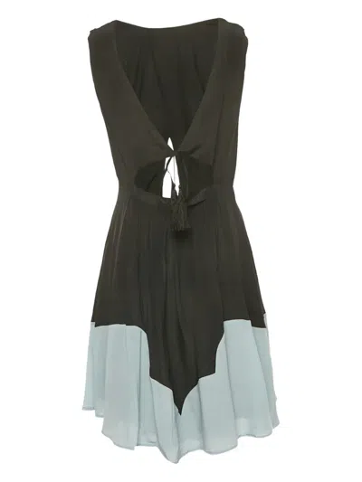 Pre-owned See By Chloé Cut-out Round-neck Mini Dress In Black