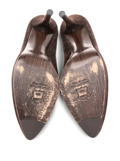 Pre-owned Stuart Weitzman 95mm Suede Pumps In Brown