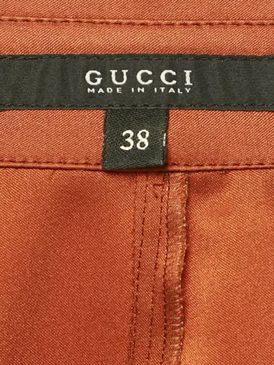 Pre-owned Gucci Belted Shirt In Brown