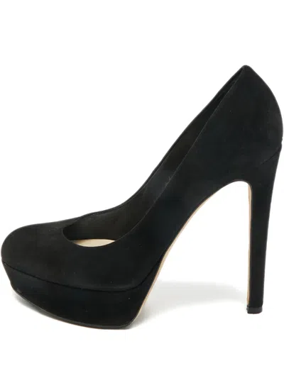 Pre-owned Dior Platform Suede Court Shoe In Black