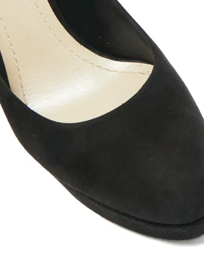 Pre-owned Dior Platform Suede Court Shoe In Black