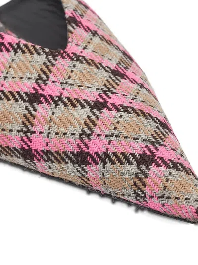 Pre-owned Balenciaga Canvas Pointed Mules In Pink