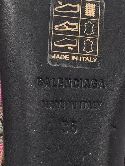 Pre-owned Balenciaga Canvas Pointed Mules In Pink