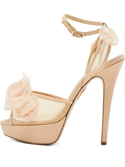 Pre-owned Charlotte Olympia 1149502 Beige In Neutral