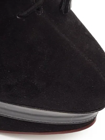 Pre-owned Charlotte Olympia  160mm Platform Wedge Pumps In Black