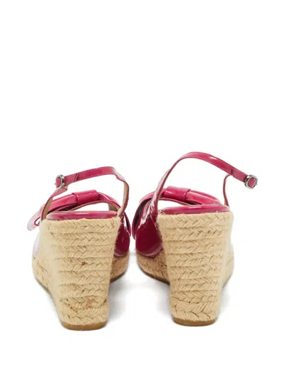 Pre-owned Valentino Garavani Bow-detailed Espadrilles In Purple
