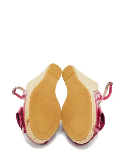 Pre-owned Valentino Garavani Bow-detailed Espadrilles In Purple