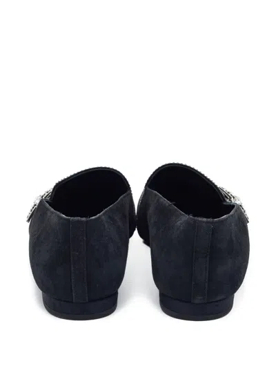 Pre-owned Chanel Star-motif Loafers In Black