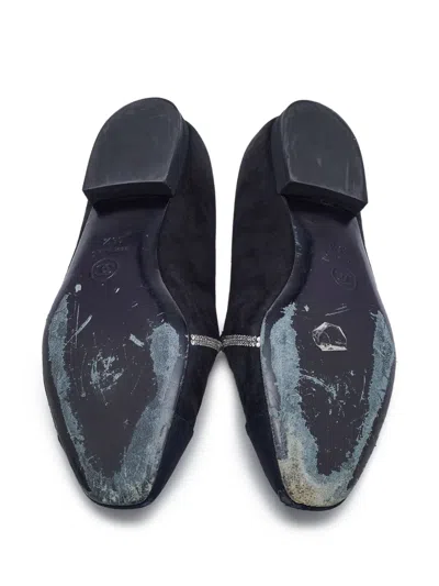 Pre-owned Chanel Star-motif Loafers In Black