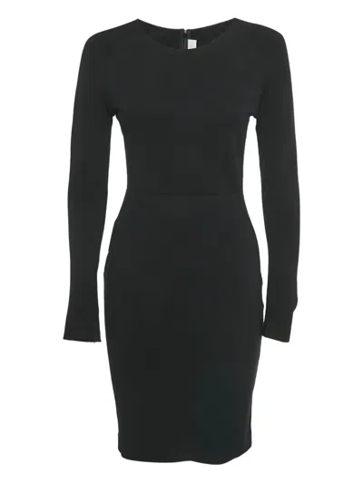Pre-owned Stella Mccartney Knit Long-sleeve Mini Dress In Black