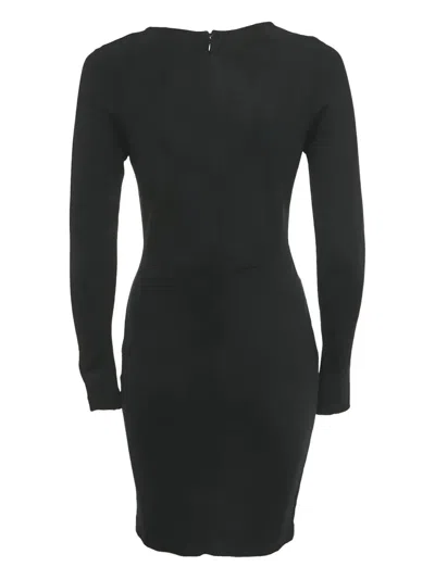 Pre-owned Stella Mccartney Knit Long-sleeve Mini Dress In Black