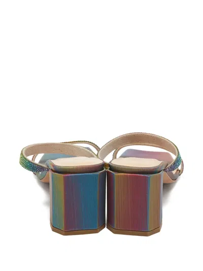 Pre-owned By Far  65mm Crystal-embellishment Sandals In Pink