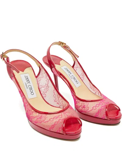 Pre-owned Jimmy Choo Nova Slingback Sandals In Pink