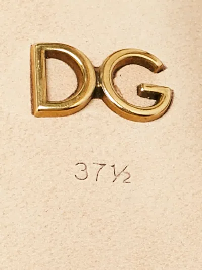 Pre-owned Dolce & Gabbana Knitted Floral-print Boots In Black