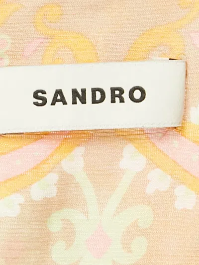Pre-owned Sandro Floral-detail Jumpsuit In Neutral