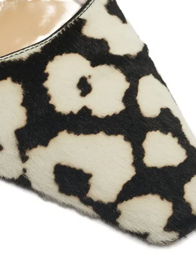 Pre-owned Jimmy Choo Zebra-detailed Mules In White