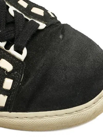 Pre-owned Sophia Webster Lace-up Leather Sneakers In Black