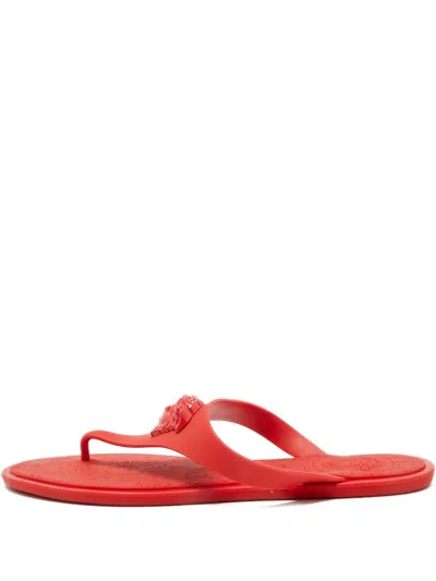 Pre-owned Versace Medusa-emblem Sandals In Red