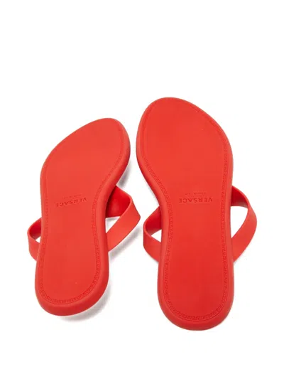 Pre-owned Versace Medusa-emblem Sandals In Red