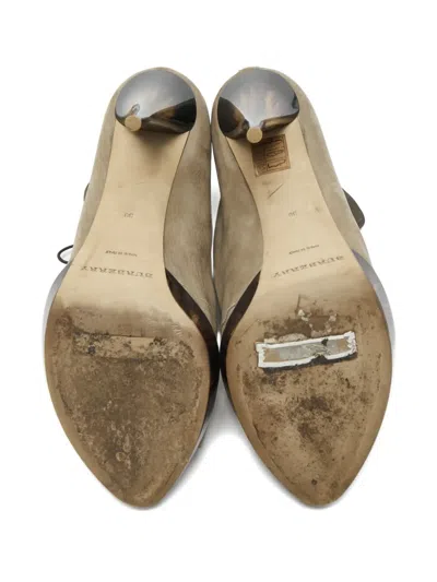 Pre-owned Burberry Leather Ankle Boots In Brown