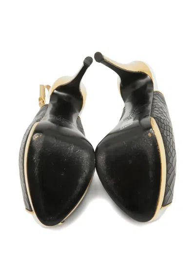 Pre-owned Giuseppe Zanotti Vintage Peep-toe Pumps In Black