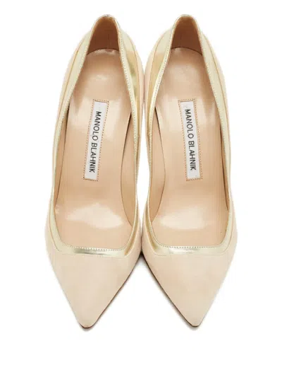 Pre-owned Malone Souliers Pointed-toe Pumps In Neutral