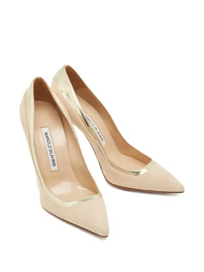 Pre-owned Malone Souliers Pointed-toe Pumps In Neutral