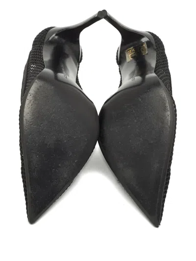 Pre-owned Stella Mccartney 100mm Mesh Pointed-toe Pumps In Black