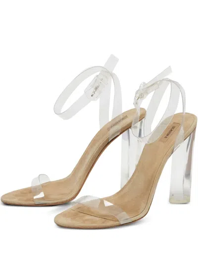 Pre-owned Adidas Originals 120mm Clear-heel Sandals In White