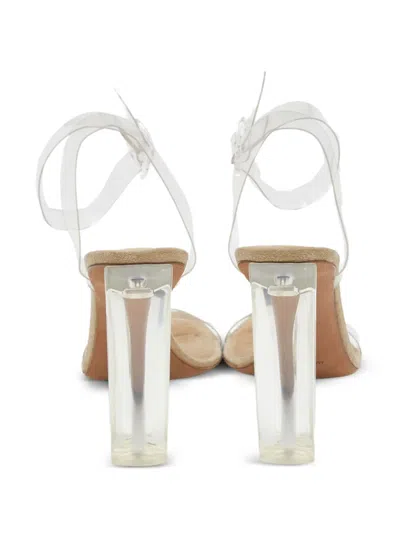 Pre-owned Adidas Originals 120mm Clear-heel Sandals In White