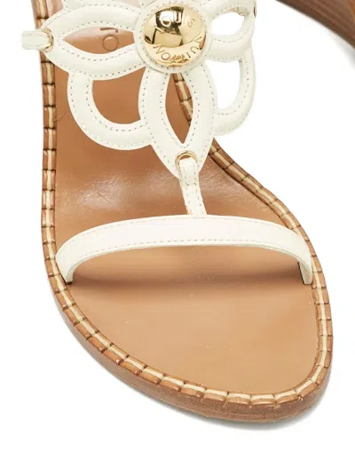 Pre-owned Louis Vuitton Cut-out Wedge Sandals In Neutral