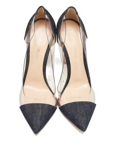 Pre-owned Gianvito Rossi 110mm Plexi Pumps In Blue