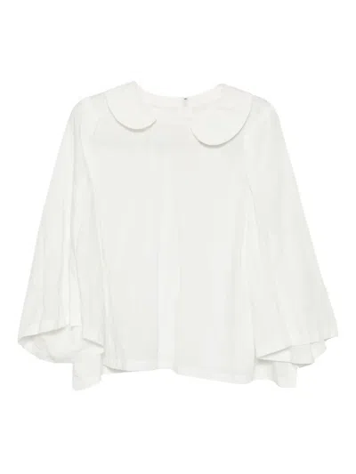 Comme Des Garçons Poplin Blouse In White