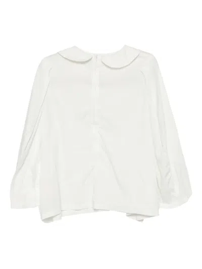 Comme Des Garçons Poplin Blouse In White