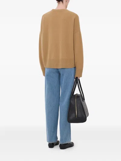 Loulou De Saison Anton Crew-neck Sweater In Brown