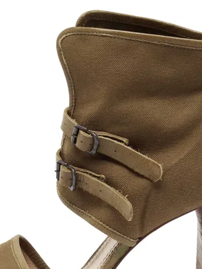 Pre-owned Chloé 2024 Buckle Canvas Sandals In Brown