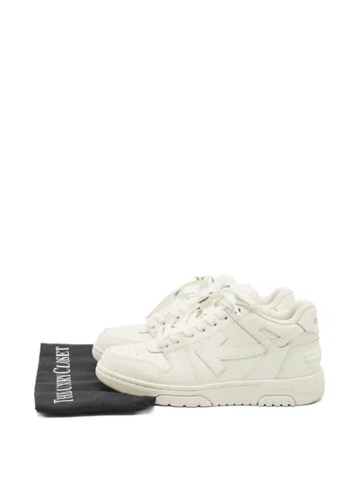 Pre-owned Off-white Out Of Office Leather Sneakers In White