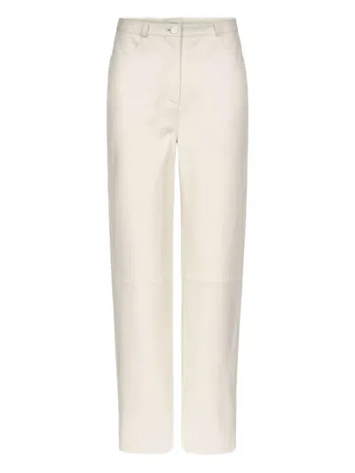 Loulou De Saison Cobe Lds Front Pockets Trousers In White