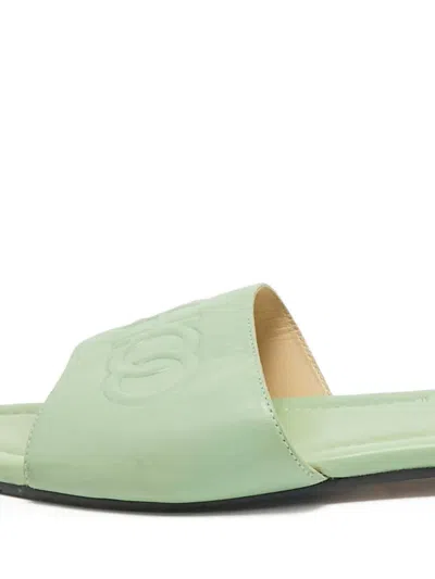 Pre-owned Jimmy Choo Minea Leather Sandals In Green