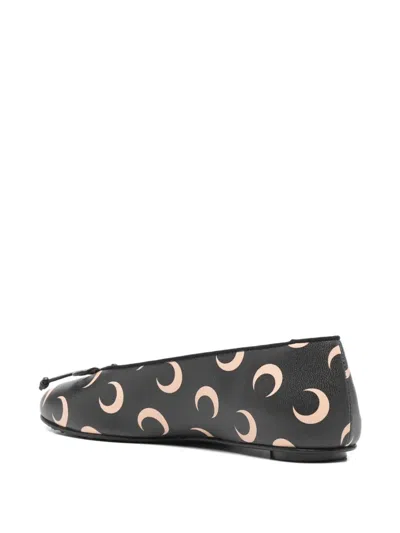 Marine Serre Crescent-moon Print Ballet Flats In Animal Print