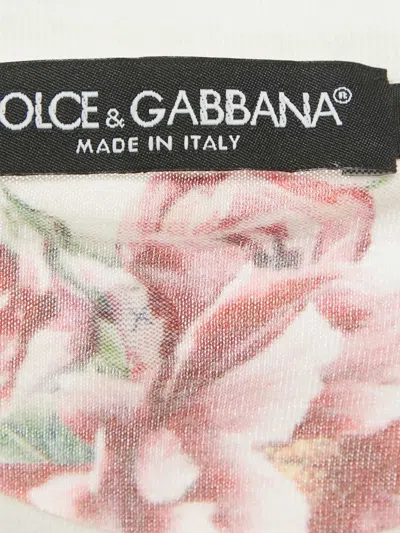 Pre-owned Dolce & Gabbana Floral-embellishment T-shirt In White