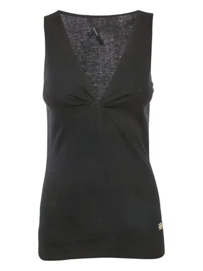 Pre-owned Gucci V-neck Sleeveless Tank Top In Black