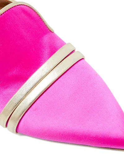 Pre-owned Malone Souliers Sculpted Leather Mules In Pink