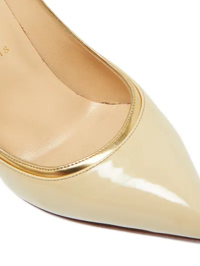 Pre-owned Christian Louboutin Tucsick Pointed-toe Pumps In Neutral