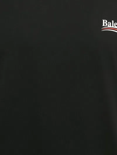 Pre-owned Balenciaga Crew-neck Logo-print T-shirt In Black